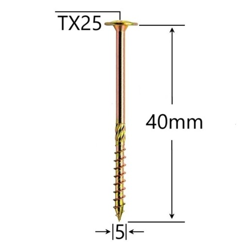 Holsurub Dulgherie Cap Plat 5x40 a