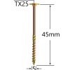Surub Dulgherie Cap Plat 5x45 aa